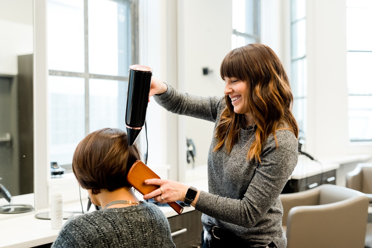 Long dimensional hair created by a MYNE professional